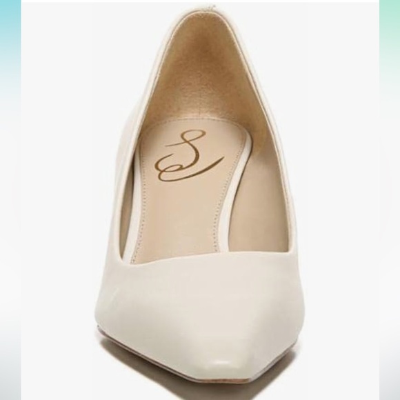 Sam Edelman BIANKA IVORY LEATHER KITTEN HEEL Pointed Toe PUMP NIB NEW sz 9.5 - Picture 7 of 17